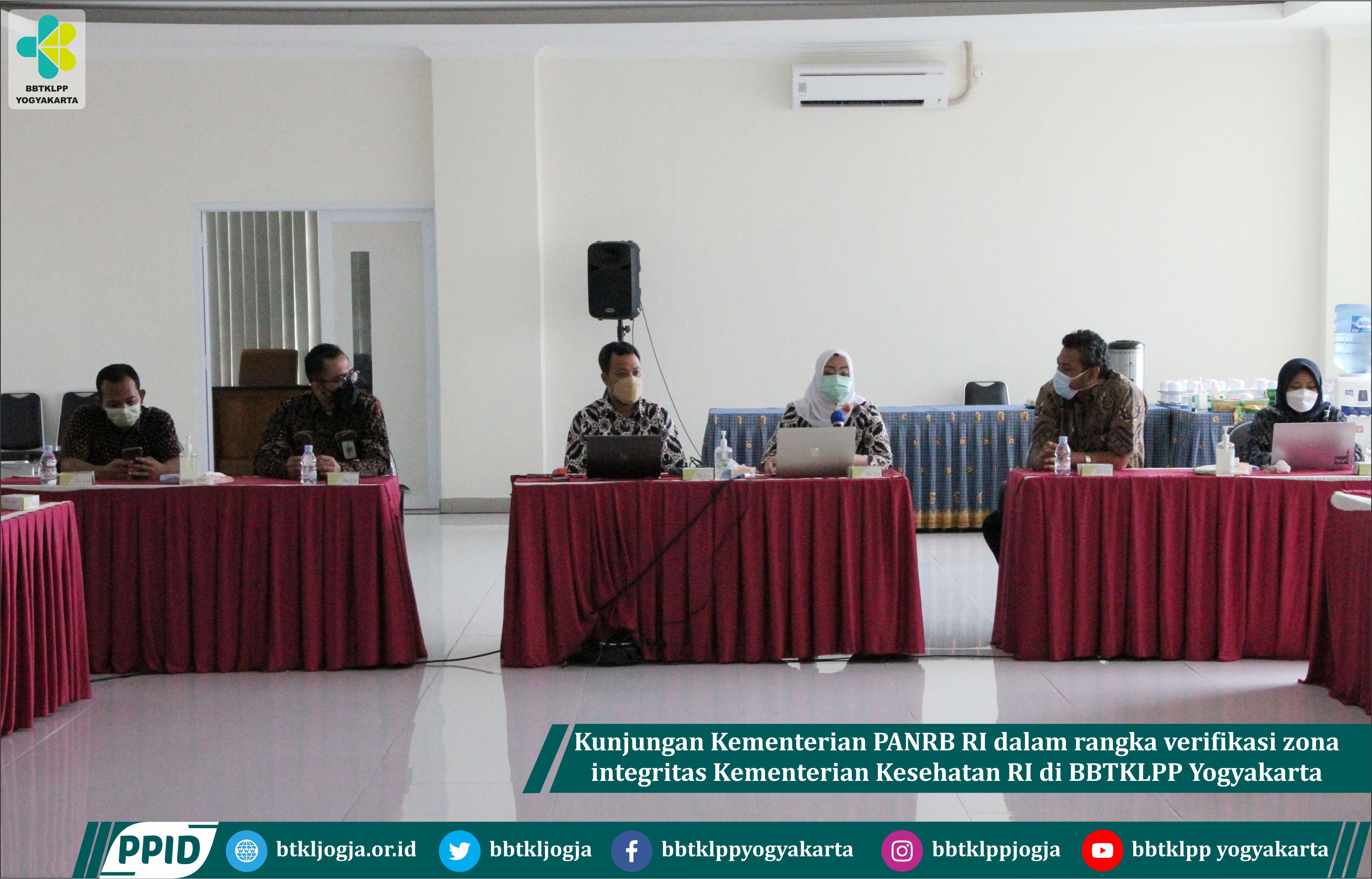 Kunjungan Kementerian PANRB RI dalam rangka verifikasi zona integritas Kementerian Kesehatan RI di BBTKLPP Yogyakarta